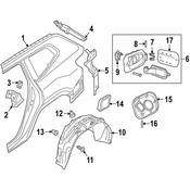 Volkswagen Quarter Panel Gutter - Genuine VW 3CN809641