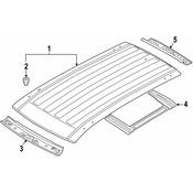 Volkswagen Roof Panel Reinforcement - Genuine VW 3CN817287