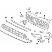 Volkswagen Grille Molding - Genuine VW 3CN854662A9B9