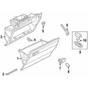 Volkswagen Glove Box Latch - Genuine VW 3CN857147ZE4