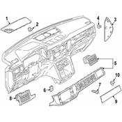 Volkswagen Instrument Panel Side Cover - Genuine VW 3CN858248ZA2