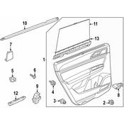 Volkswagen Door Interior Trim Panel Bracket - Genuine VW 3CN86178982V