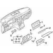 Volkswagen HVAC Heater Control Switch Bezel - Genuine VW 3CN863042DICL