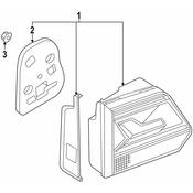 Volkswagen Back Up Light Assembly Gasket - Genuine VW 3CN945197A