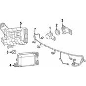 Volkswagen Parking Aid System Wiring Harness - Genuine VW 3CN971104H