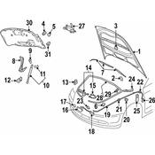 VW Hood Release Cable - Genuine VW 3D0823535E