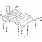 Volkswagen Radiator Support Splash Shield - Genuine VW 3D0825236T
