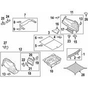 Audi VW Trunk Trim Panel Cap - Genuine Audi VW 3D08642294PK