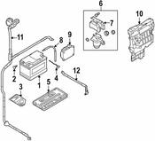 VW Battery Hold Down - Genuine VW 3D0915138B