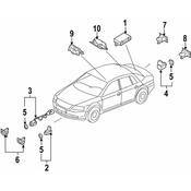Volkswagen Parking Aid Sensor Clip - Genuine VW 3D0919486E
