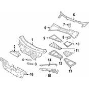 Volkswagen Cowl Panel - Genuine VW 3D1805431A