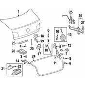 Volkswagen Deck Lid Latch - Genuine VW 3D5827505F01C