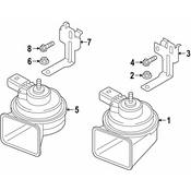 Volkswagen Horn Bracket - Genuine VW 3G0951182A
