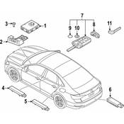Volkswagen Remote Control Transmitter for Keyless Entry and Alarm System - Genuine VW 3G0959752BQDTB