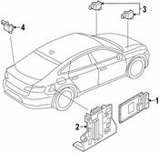 Volkswagen Active Suspension Control Module Bracket - Genuine VW 3G0971502