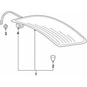 Audi VW Back Glass Spacer - Genuine Audi VW 3G5845237A