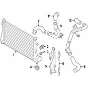 Volkswagen Radiator Support Baffle - Genuine VW 3G8121283K