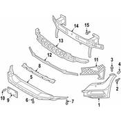Volkswagen Valance Panel Bracket - Genuine VW 3G8807922A