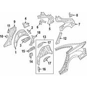 Volkswagen Wheel Housing Bracket - Genuine VW 3G8813486