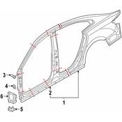 Volkswagen Fender Filler Panel - Genuine VW 3G8823745