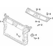 Volkswagen Radiator Support Access Cover - Genuine VW 3G8853037B9B9