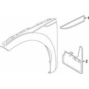 Volkswagen Fender Molding - Genuine VW 3G8853688DPJ