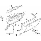 Volkswagen Glove Box Housing - Genuine VW 3G8857114
