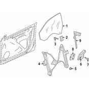 Volkswagen Window Regulator Guide - Genuine VW 3G8857505M82V