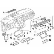 Volkswagen Radio Bezel - Genuine VW 3G8858069DYI2