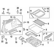 Volkswagen Trunk Trim Panel Bracket - Genuine VW 3G8867700