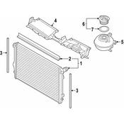 Volkswagen Engine Coolant Reservoir - Genuine VW 3Q0121407F