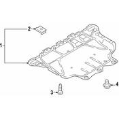 Volkswagen Radiator Support Splash Shield - Genuine VW 3Q0825236G