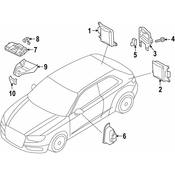 Audi Blind Spot Detection System Warning Sensor - Genuine Audi 3Q0907590H
