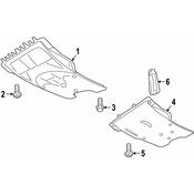 Volkswagen Powertrain Skid Plate - Genuine VW 3QF825901C