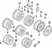 Audi Wheel Cover - Genuine Audi 4B0601147CZ17