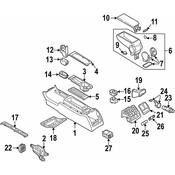 Audi Seat Armrest Base - Genuine Audi 4B0864207T3ZQ