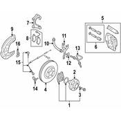 Audi VW ABS Wheel Speed Sensor Bracket - Genuine Audi VW 4B0971845E