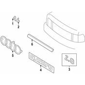 Audi Deck Lid Emblem - Genuine Audi 4B58537422ZZ