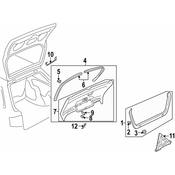 Audi Liftgate Trim Cover - Genuine Audi 4B9867979GMLU