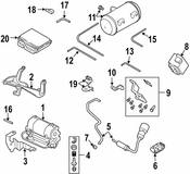 Audi Suspension Air Compressor Line - Genuine Audi 4E0616712B