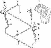 Audi Headlight Washer Nozzle - Genuine Audi 4E0998135A