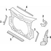 Audi Radiator Support Baffle - Genuine Audi 4F0121283AA
