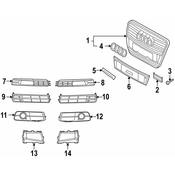 Audi License Plate Bracket - Genuine Audi 4F0807285CCT94