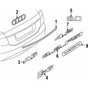Audi Deck Lid Emblem - Genuine Audi 4F0853743D2ZZ
