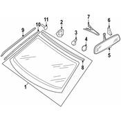 Audi Interior Rear View Mirror - Genuine Audi 4F0857511AA1YE