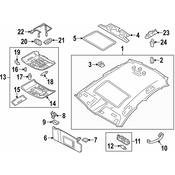 Audi Sun Visor Holder - Genuine Audi 4F0857561DX6