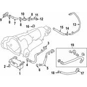 Audi Auto Trans Oil Cooler Hose - Genuine Audi 4G0121449E