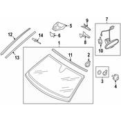 Audi Interior Rear View Mirror Cover - Genuine Audi 4G08575934PK