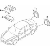 Audi Blind Spot Detection System Warning Sensor - Genuine Audi 4G0907568M