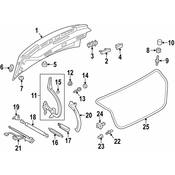 Audi Deck Lid Seal - Genuine Audi 4G5827705D